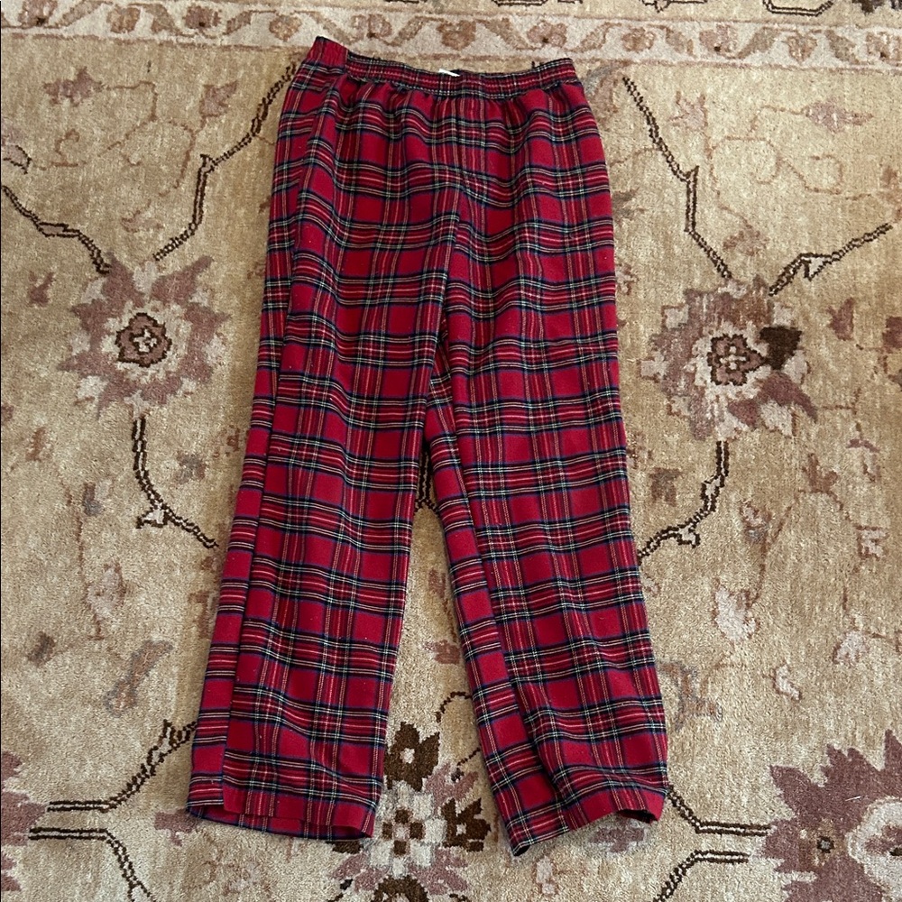 L.L. Bean Red and Blue Plaid Pants
